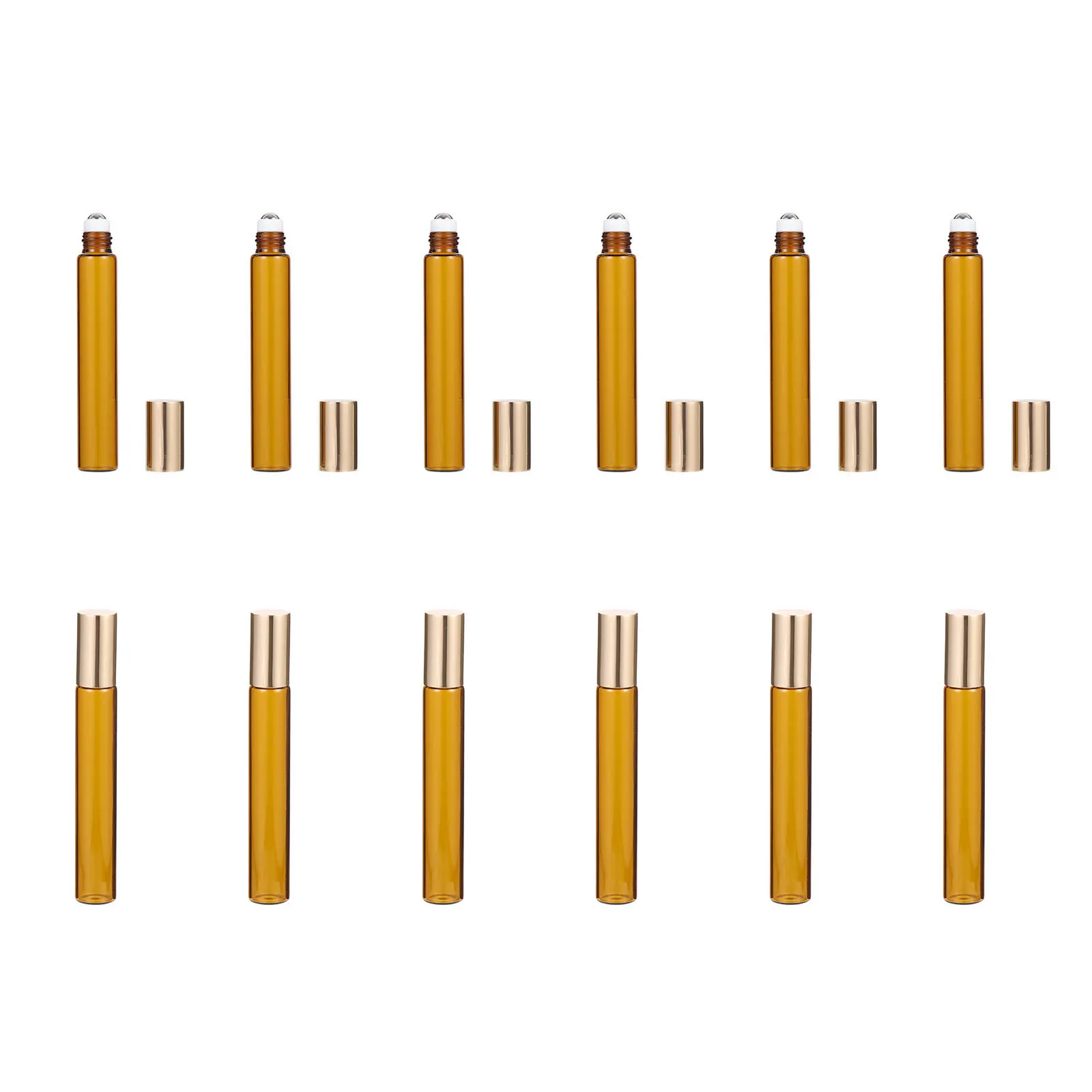 

12Pcs Glass Roll on Bottles Portable Durable Essential Oil Containers Liquid Bottles for Travel Aromatherapy Roll on Bottle