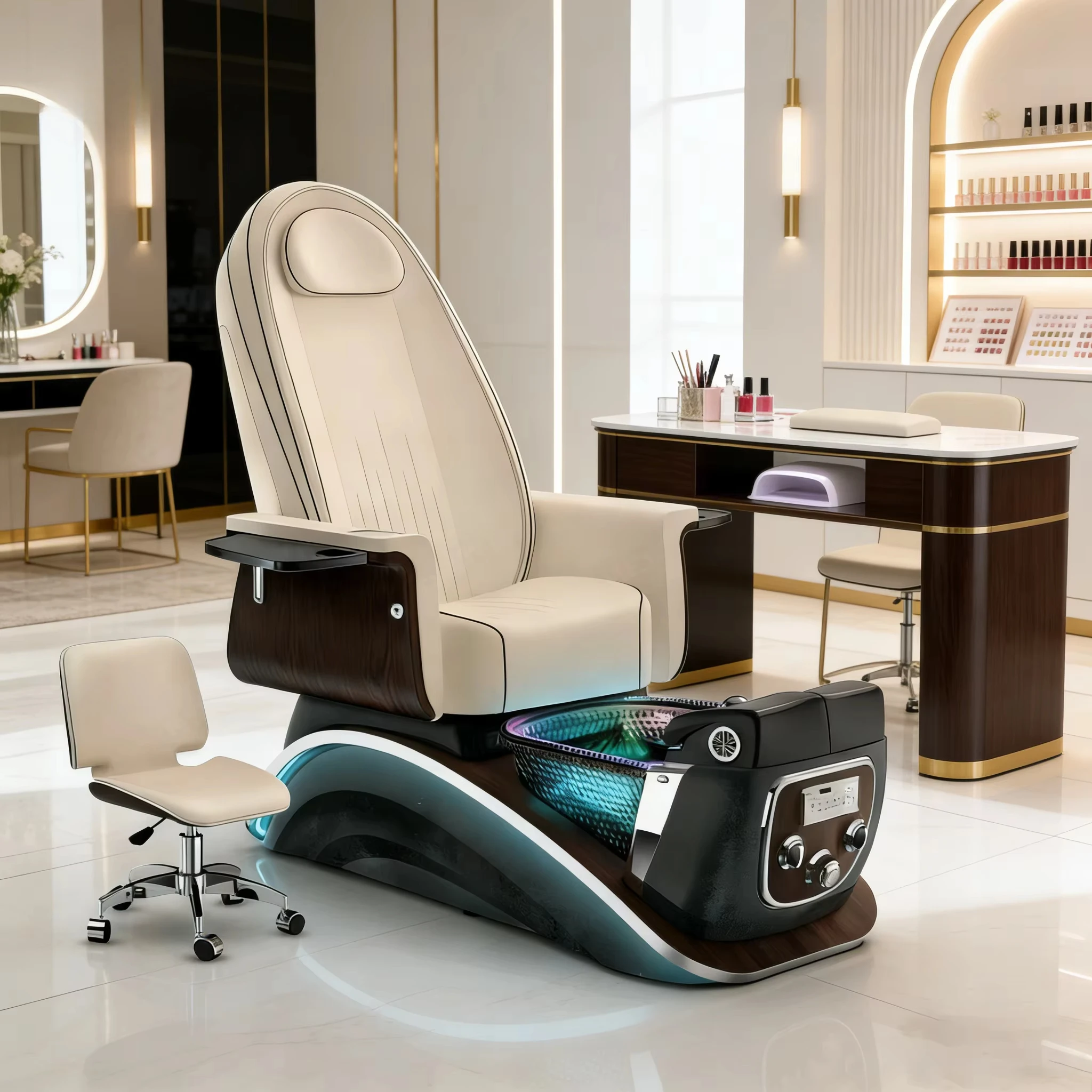 

Airo Modern Silla De Pedicura Spa Luxury Salon Furniture Foot Care Chair Whirlpool Pipeless Electric Massage Spa Pedicure Chairs