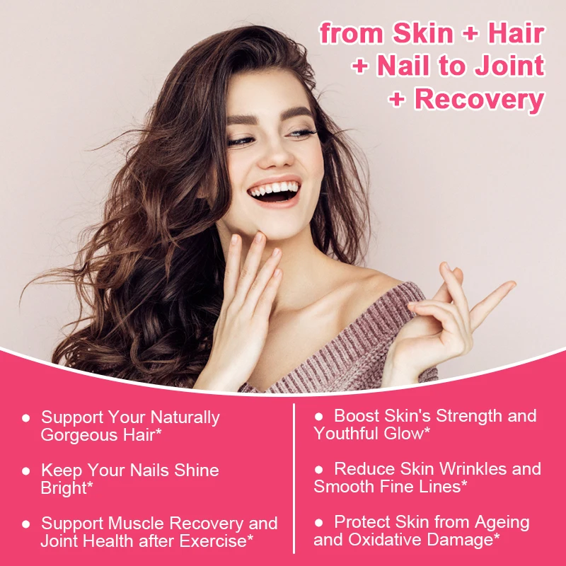 Super Collagen with Vitamin C and Hyaluronic Acid, Skin, Hair, Joints and Nails Supplement with Antioxidants, Anti-Aging