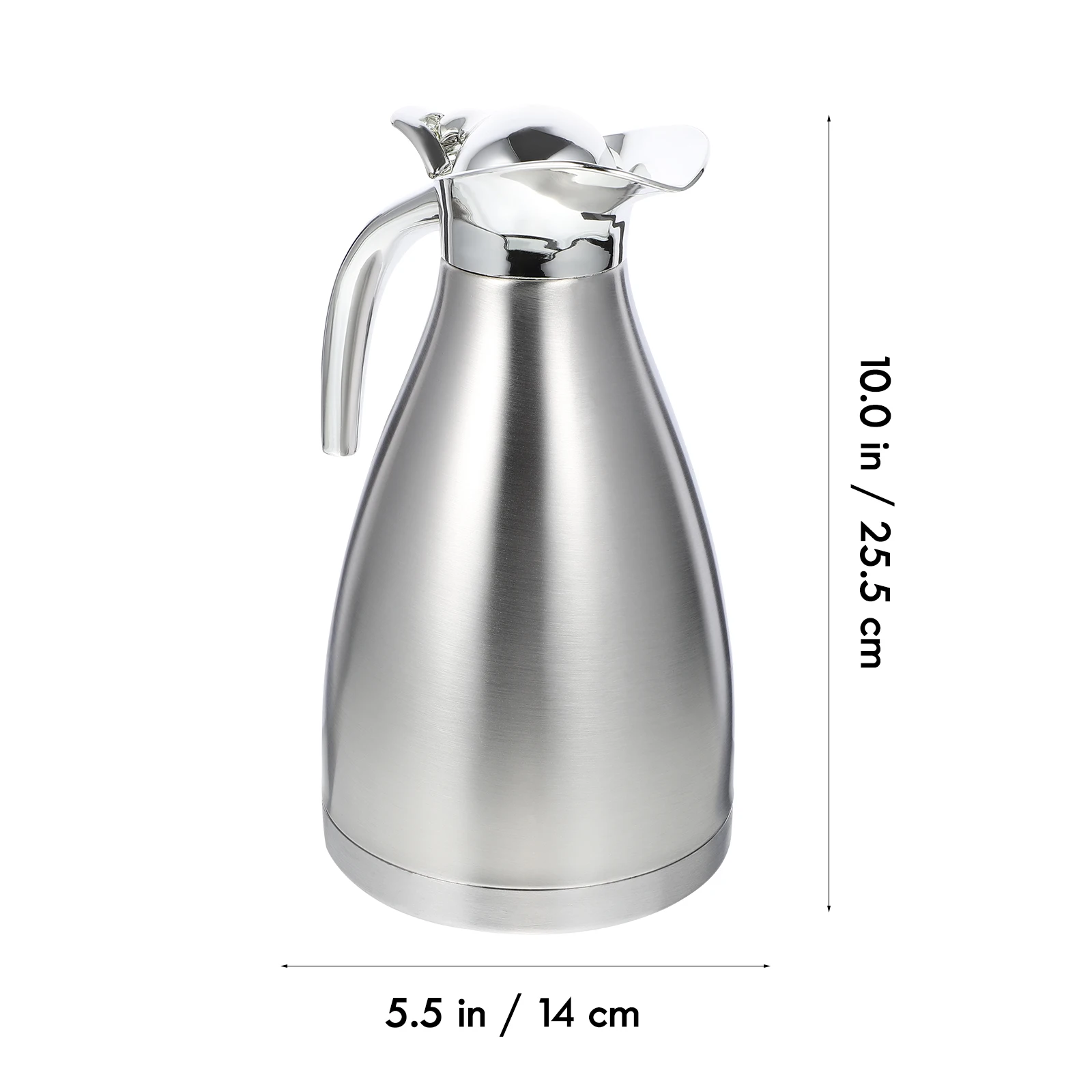 

Silver 1.5l Stainless Steel Insulated Kettle Double-Layer Thermal Bottle Home Office Outdoor Use
