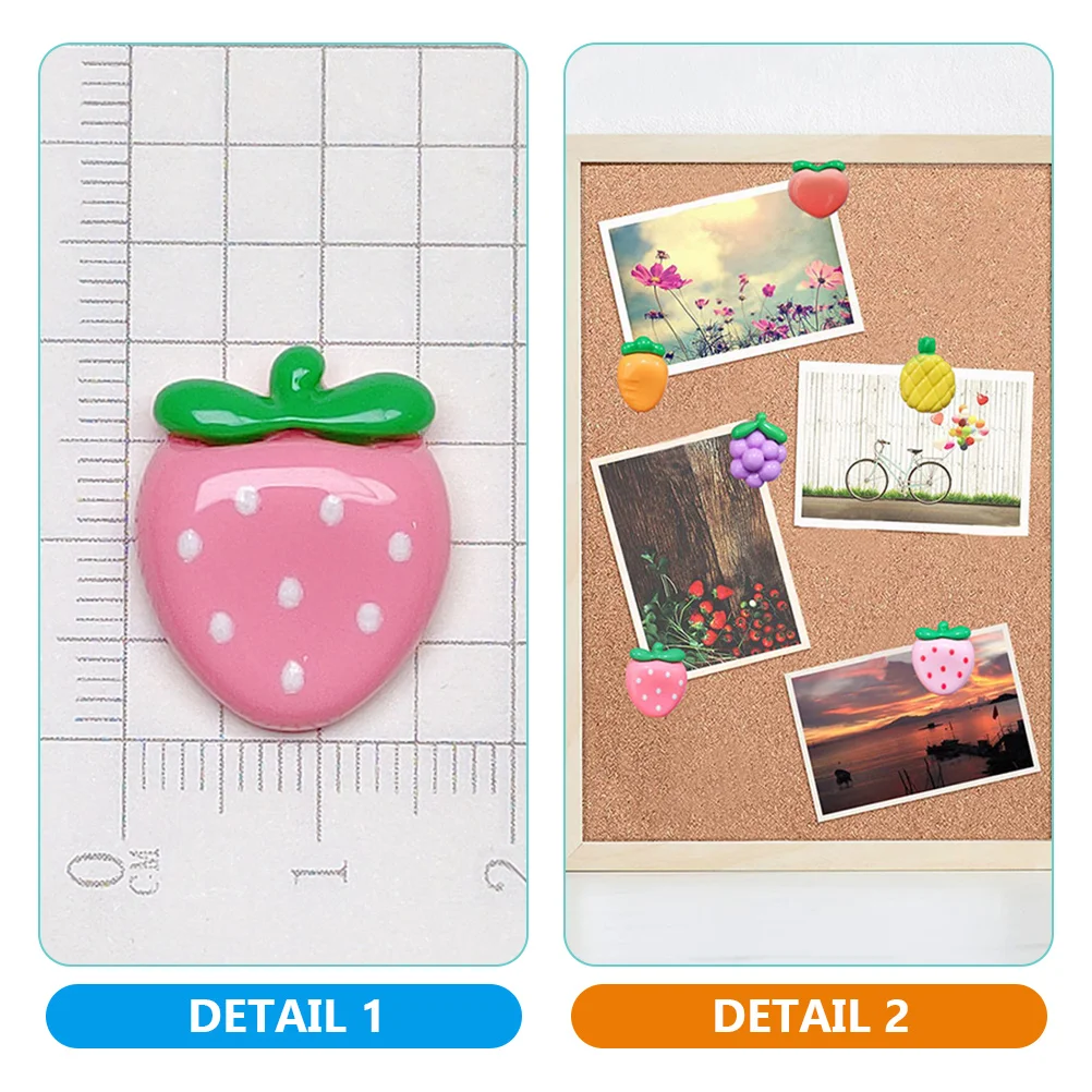 

30Pcs Fruit Design Pushpins Compact Thumb Tacks for Bulletin Boards Map Markers Photo Wall Office Use Thumb Tacks