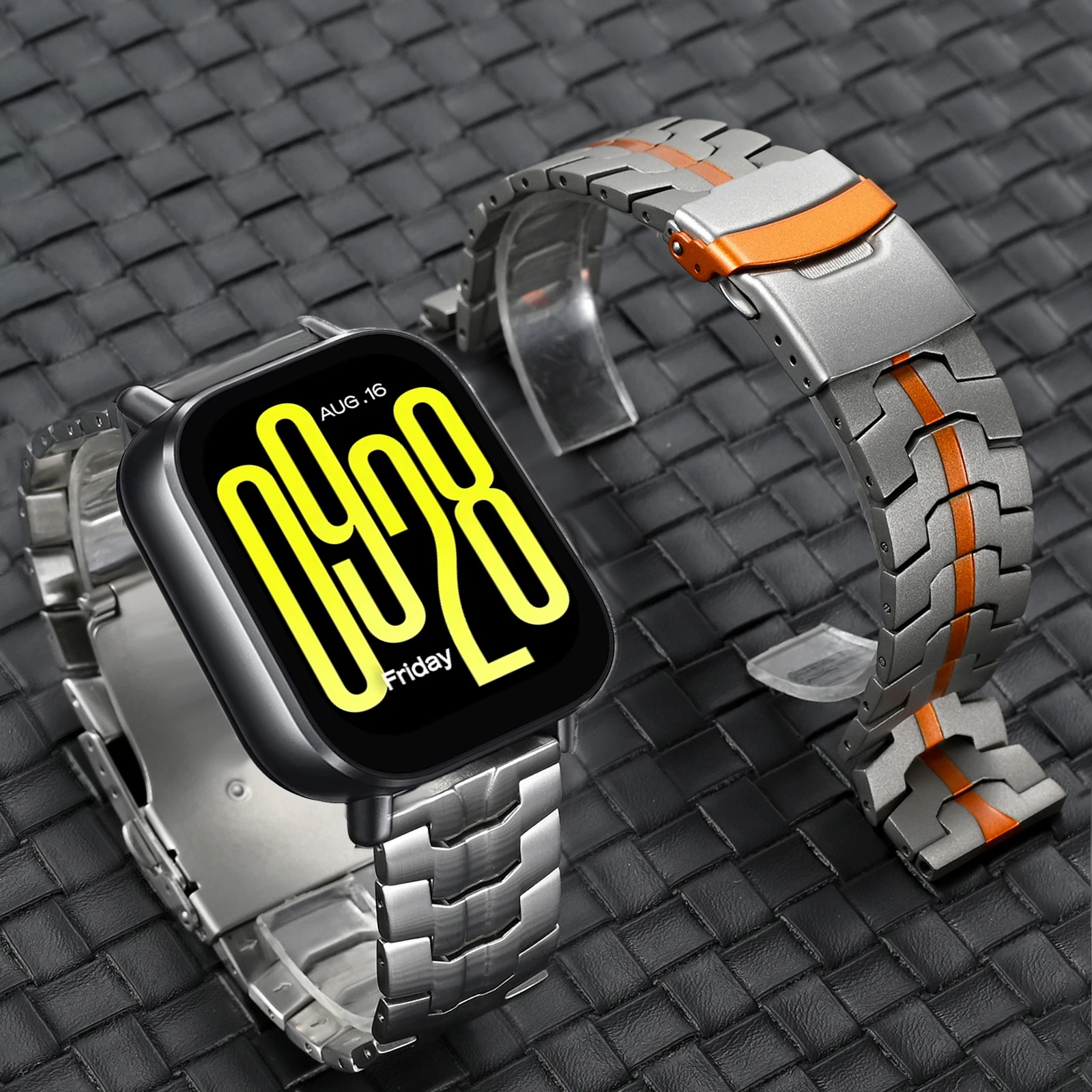 โลหะหรูหรา 22 มม.สําหรับ Xiaomi Redmi นาฬิกา 5 Active/5 Lite/3 Active/3 Lite สแตนเลสพับสายรัดข้อมือ Correa