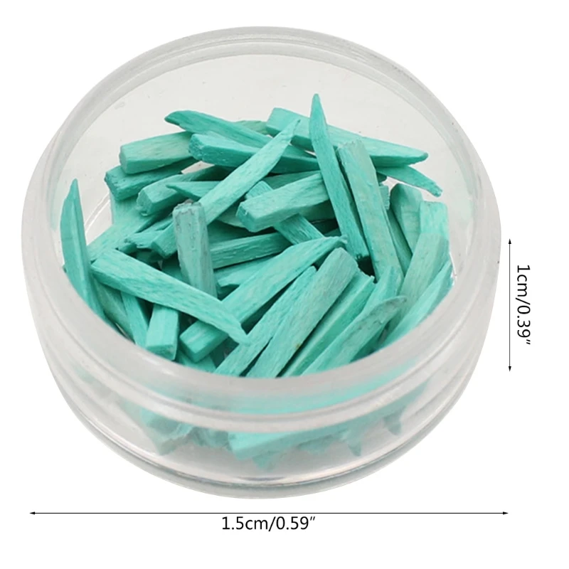 Cuña para huecos de dientes de madera desechable, 50 Uds., cuña Interdental, puntas especialmente tratadas, suministros para protección de encías