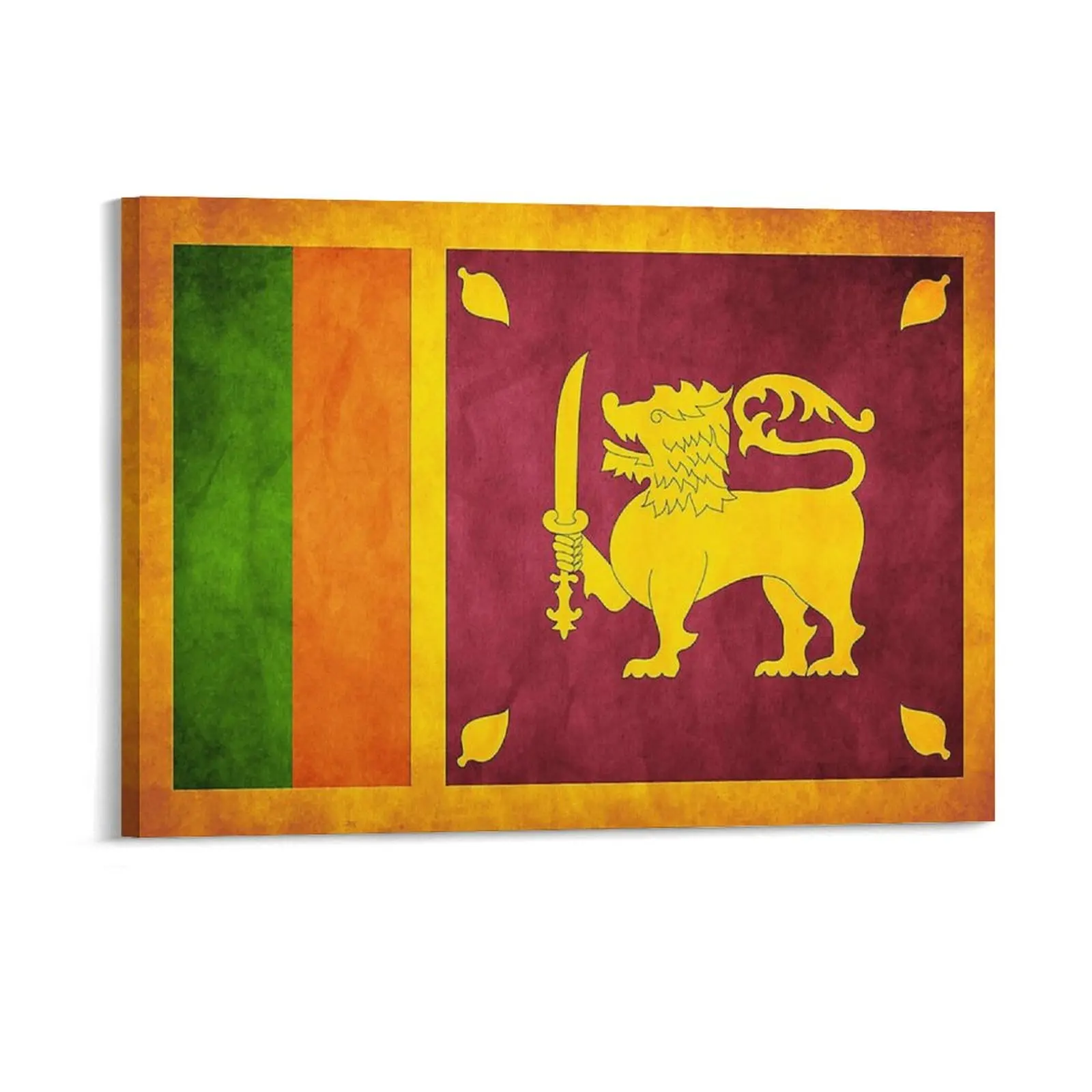 Sri Lanka Sri Lankan Flag National Flag Of Sri Lanka Canvas Painting Garage Cinema Party Personalized Framed Wall Painting