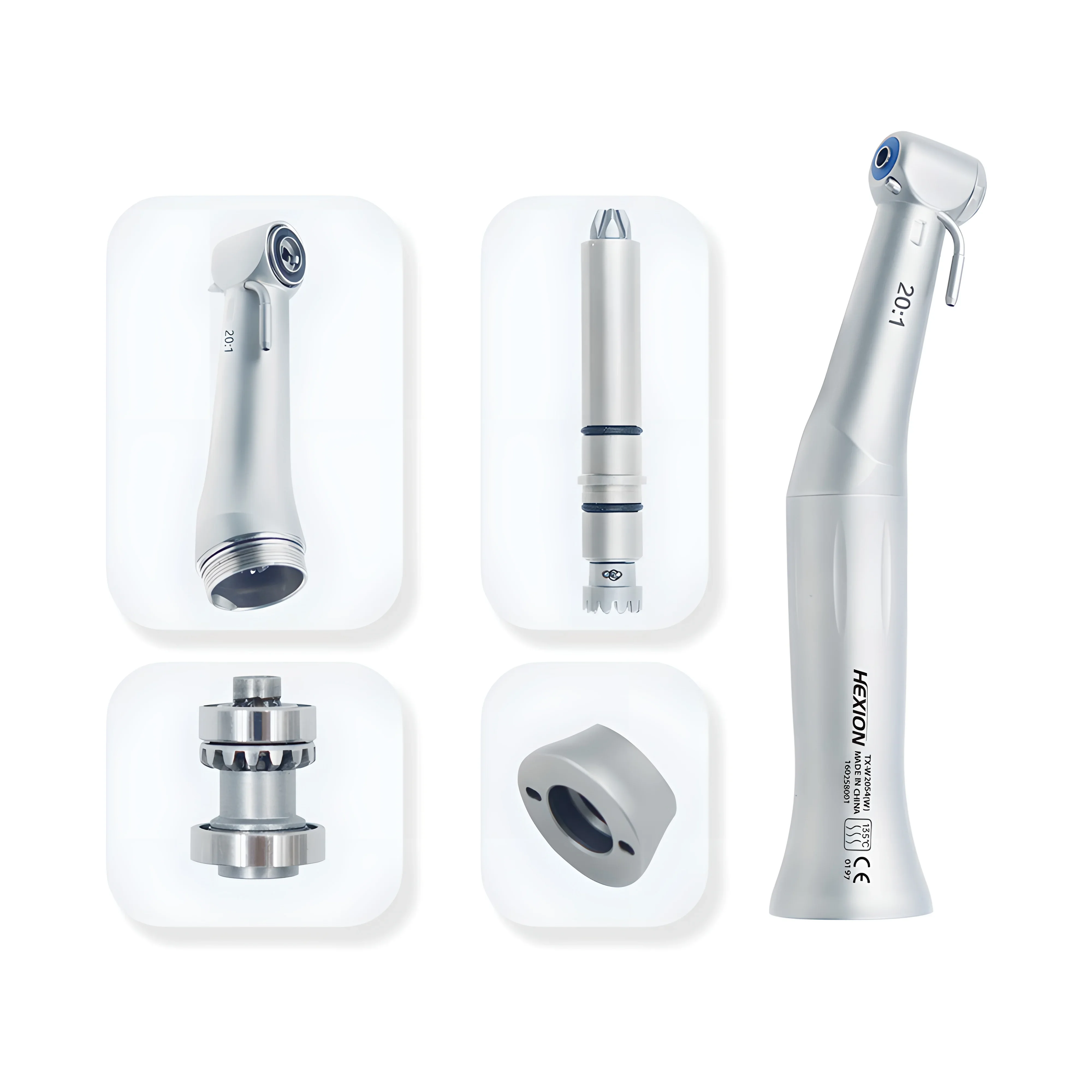 HEXION 20:1 SG20 Winkelstück mit langsamer Drehzahl, passend für Implantatmotoren, für 2,35-mm-Bohrer, E-Typ, professionell, mit Edelstahl – Detail 4