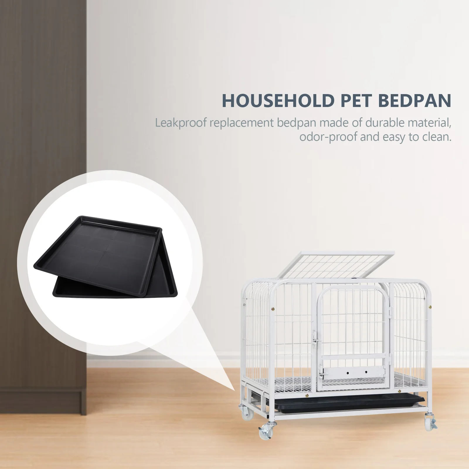 

2Pcs Stain Resistant Pet Bedpan Durable Leakproof Urinary Tray Replacement Household Pet Cage Potty Tray Rabbit Potty