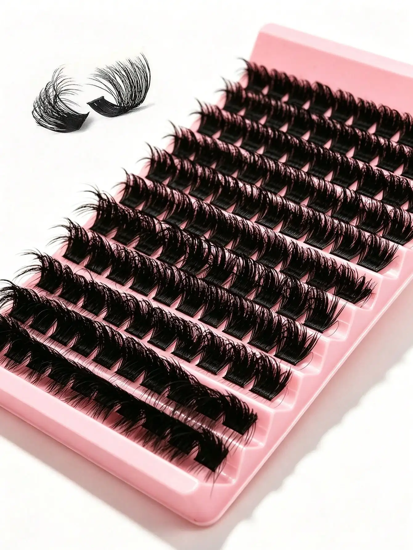 DIY Wimpern-Cluster-Verlängerungsset, flauschige D-Curl-Einzelwimpern, voluminöse, wiederverwendbare, segmentierte Wimpern für das Heim-Make-up – Detail 2