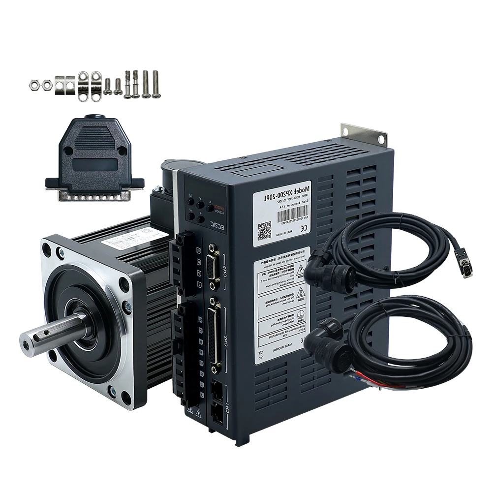 1.2KW New arrival 1200W 220v AC Servo motor 110ST-M04030 4Nm 3000RPM +driver +3m power cable encoder cable for CNC