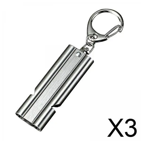 

Multifunctional Stainless Steel Emergency Whistle Loud Safety Whistle Outdoor Survival Tool for Camping Hiking Boating Rescue