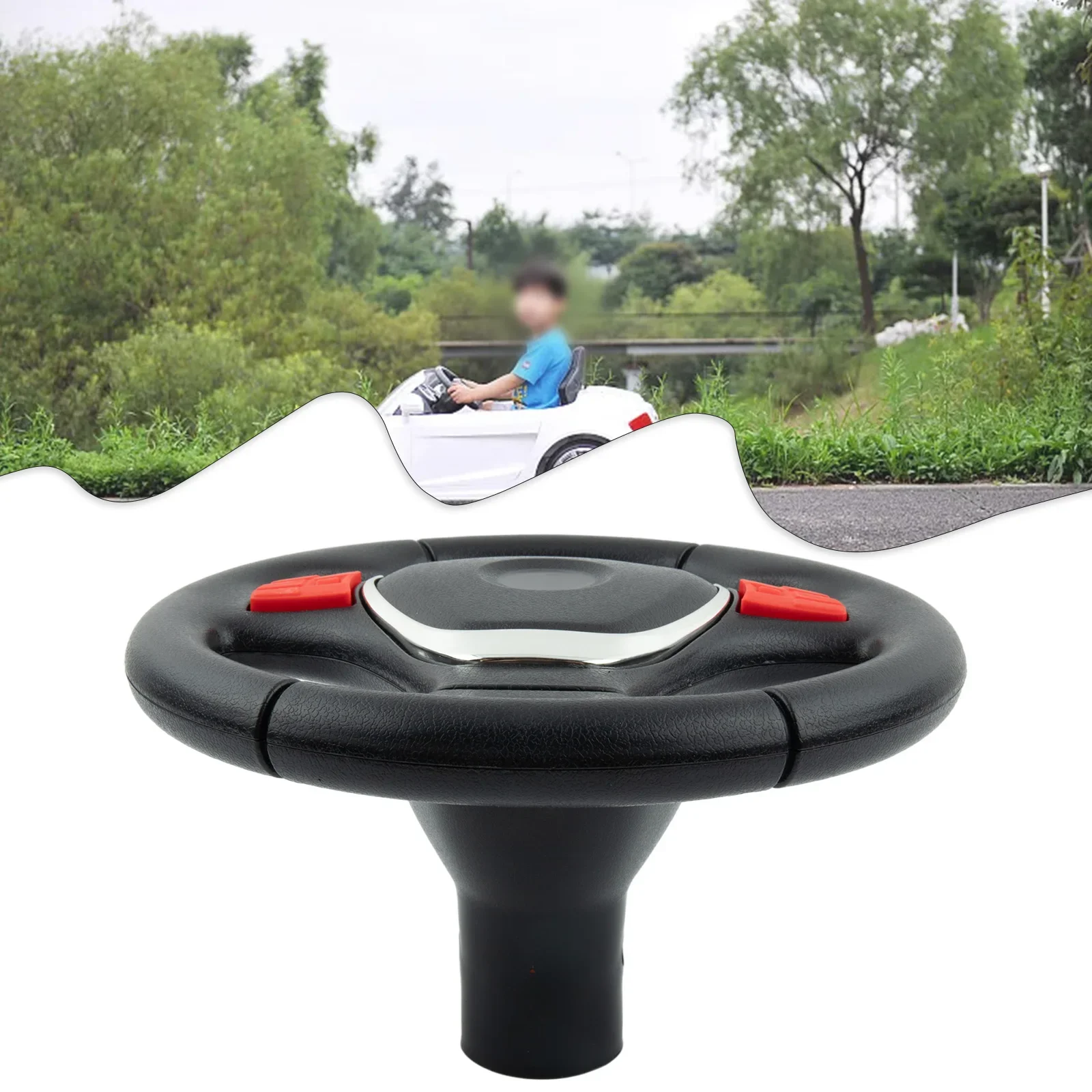 

High Quality Brand New Steering Wheel For Electric Car 1pcs 1x Accessories For Children's Part Plastic/metal Practical
