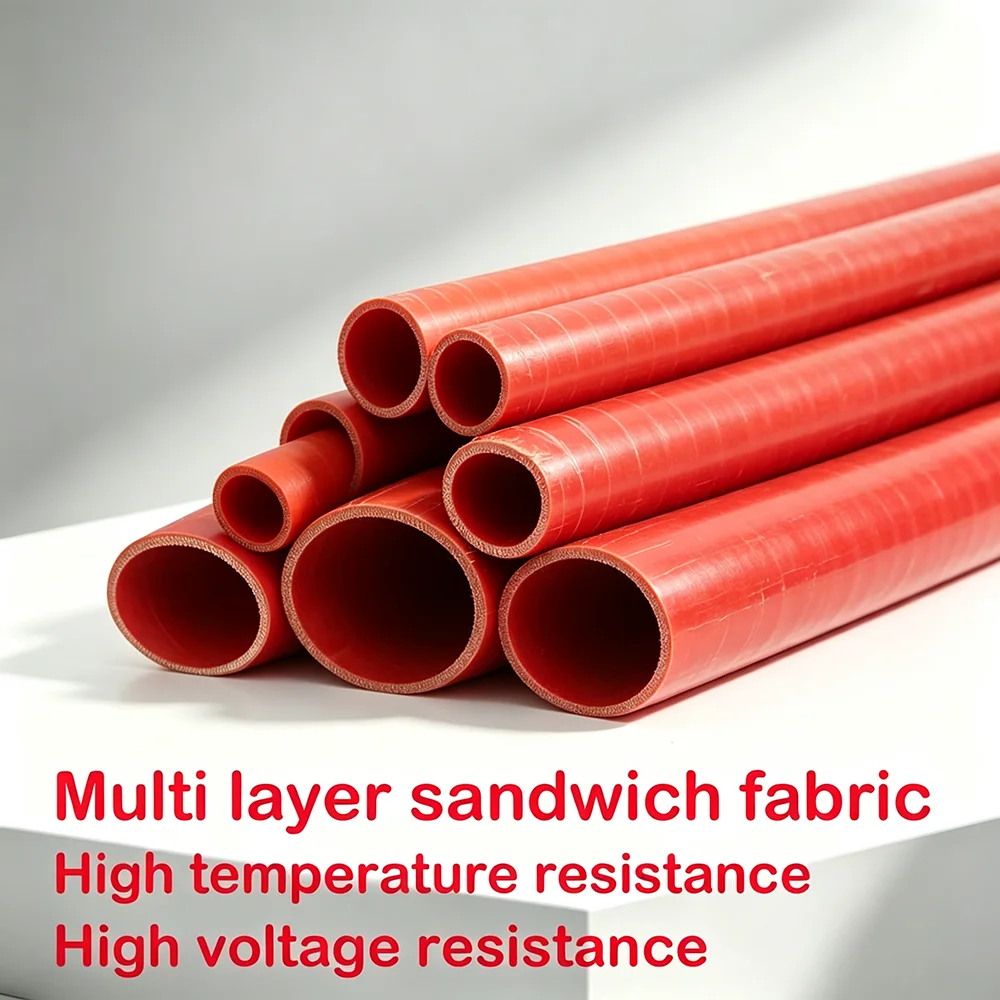 Red High-Temperature Silicone Intercooler Tube Coolant Hose 16-120mm Inner Diameter Performance Water Pipe for Automotive Intake