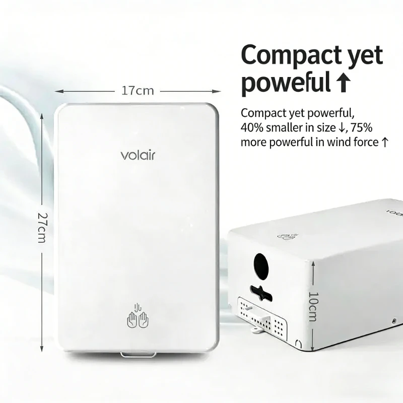 Compact Upgraded Automatic Sensor Hand Dryer High-Speed for Home And Commercial Bathroom Hand Drying