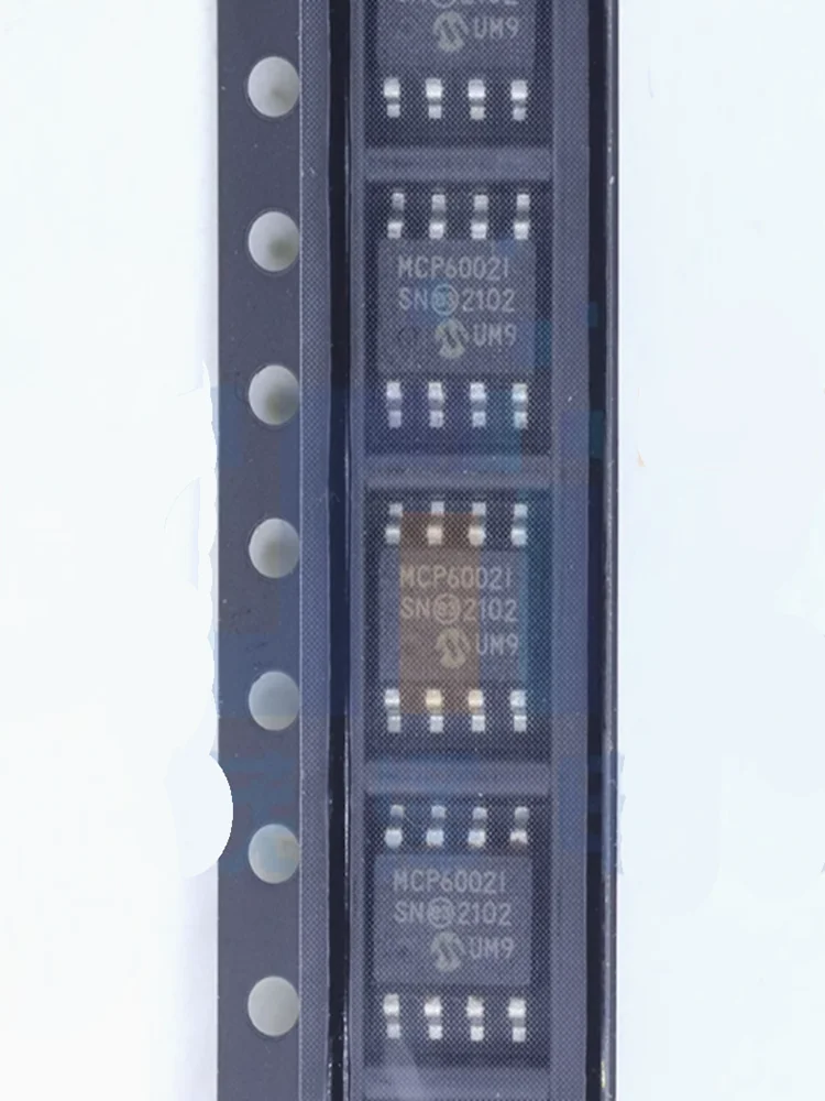 10PCS-50PCS MCP6002T-I/SN SOP-8 Dual-channel 1 MHz gain-bandwidth, rail-to-rail input/output low-power operational amplifier