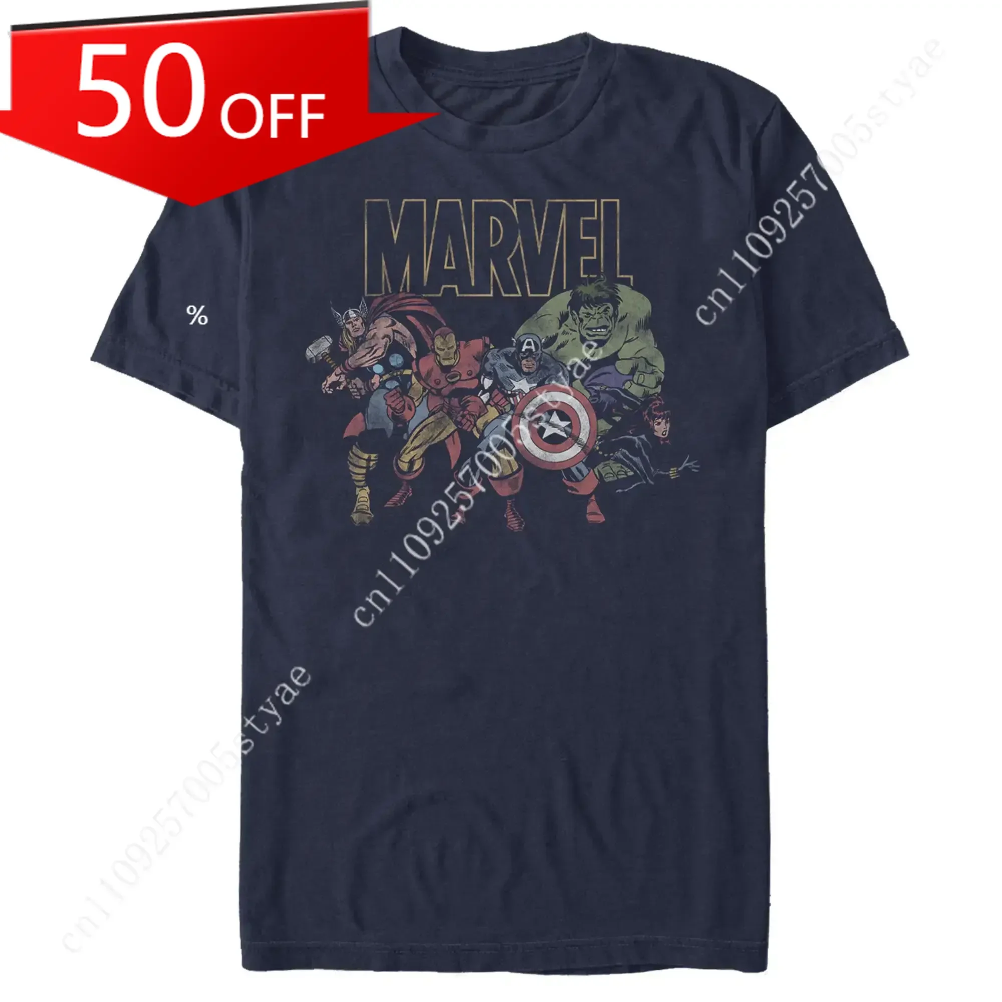 

Marvel Men Women Distressed Classic Avengers T-Shirt