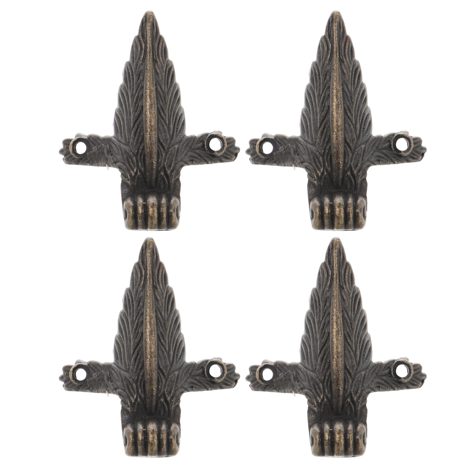 4Set Duurzame Zinklegering Kastvoeten Vintage Design Meubelpoten Metalen Sieradendoos Voeten Eenvoudig te installeren Meubelkastpoten
