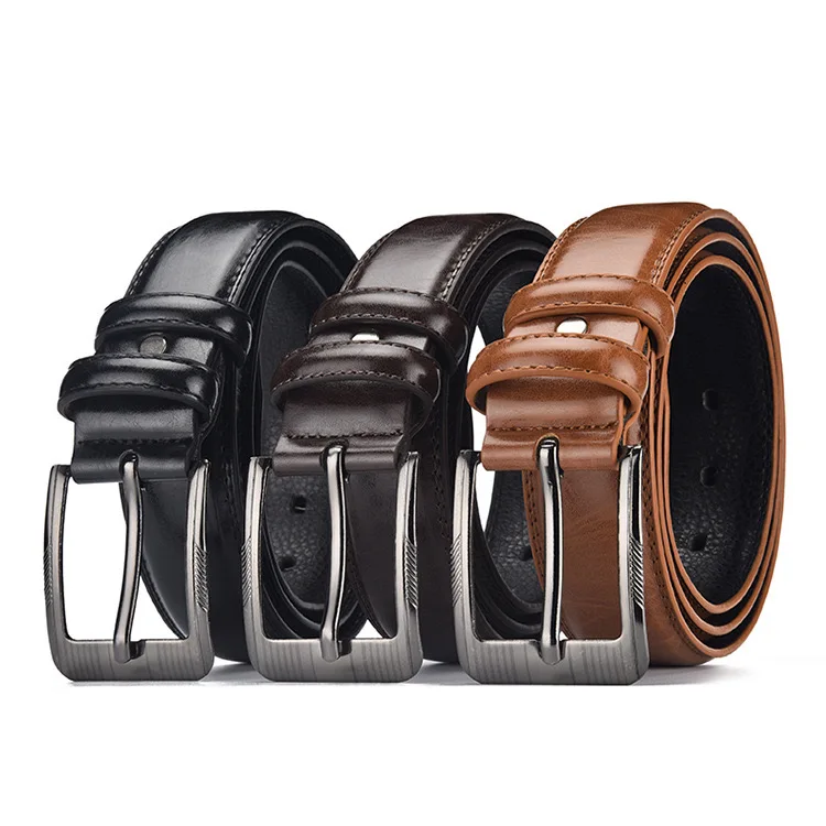 

Classic Genuine Leather Belt for Men – Stylish Pin Buckle Design in Black, Brown & Tan – Formal & Casual Wear
