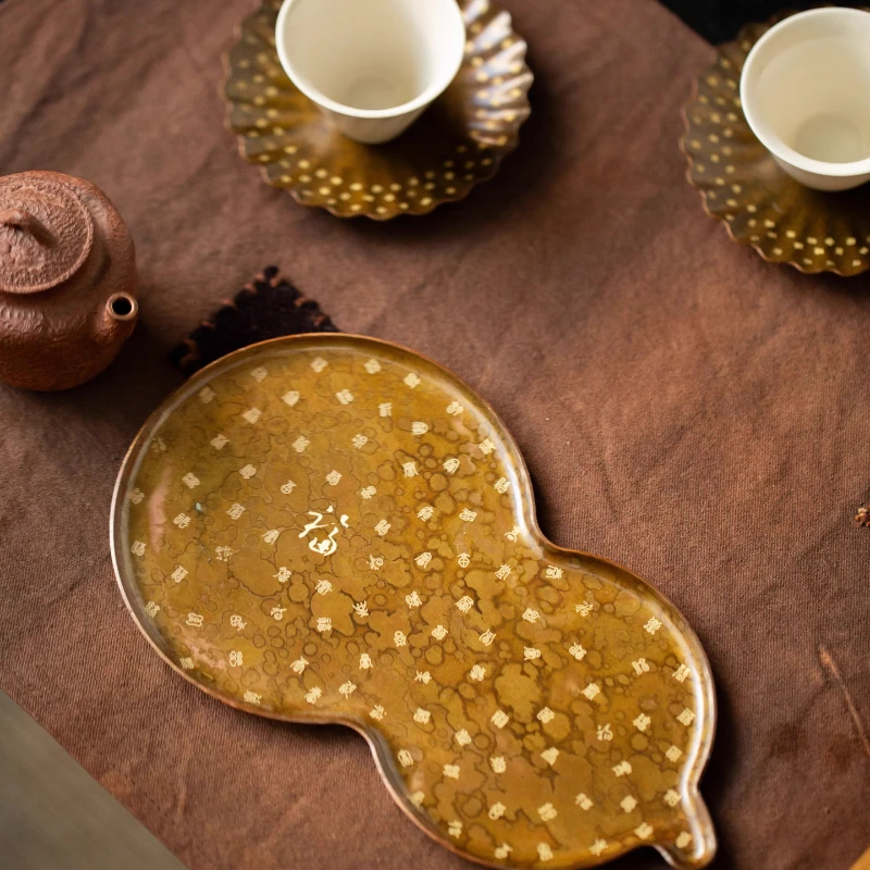 Accessories Decorative Tea Tray Chinese Supplies Kitchen Tea Tray Modern Nordic Designer Antique plateau inox Rectangular Tray