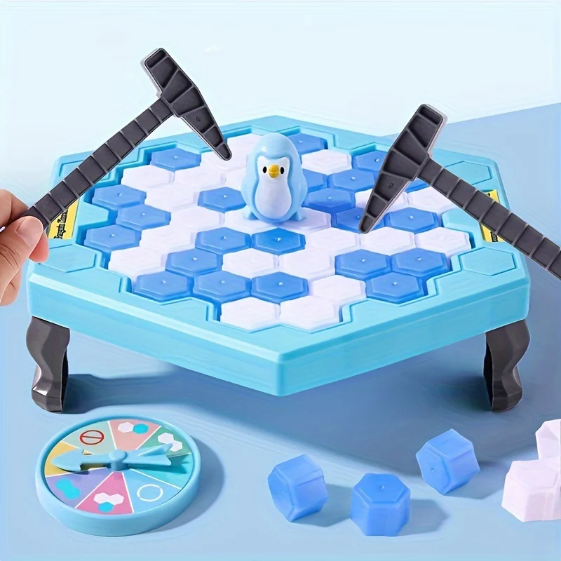 Save Penguin knoking Ice Toy, Ice Breaker, juego de mesa de pared para golpear y desmontar, novedad, juego interactivo