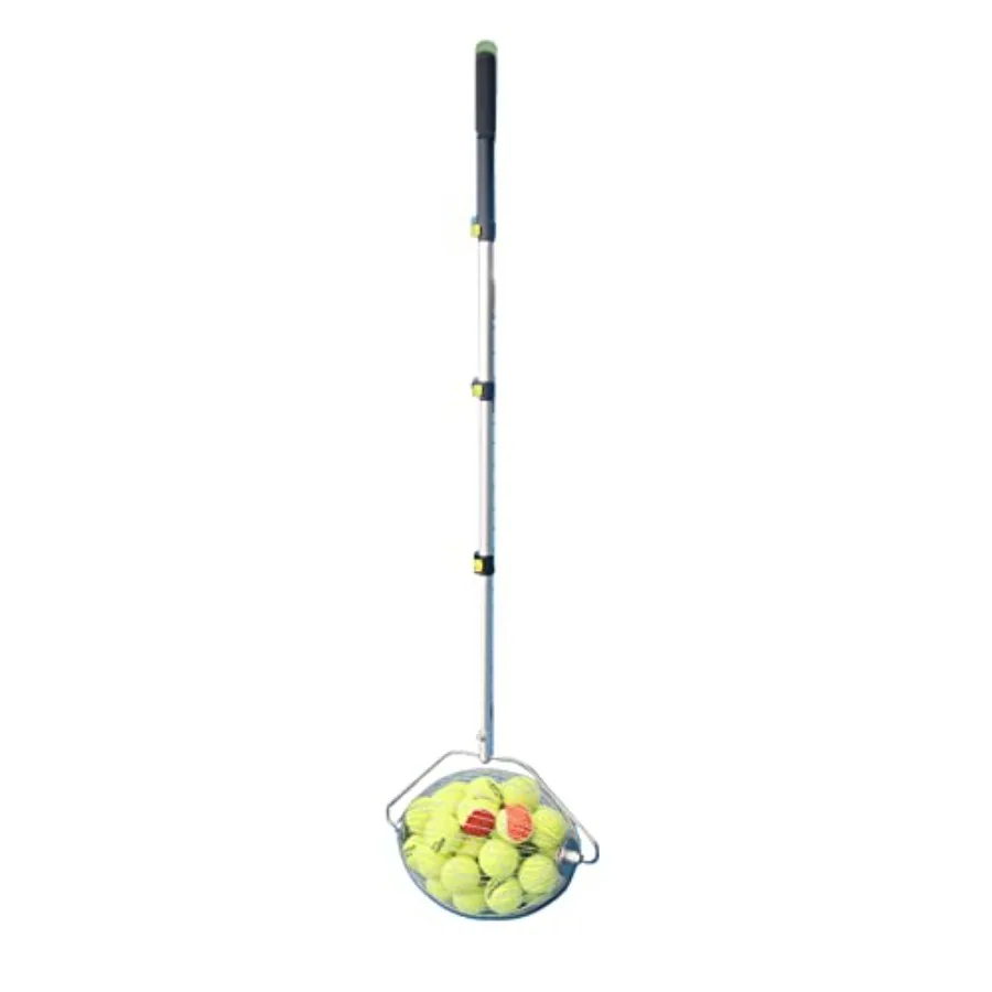 Ballsammler Ballpflücker für Tennis Padel Baseball Softball Verstellbarer Längengriff Langlebiger Stahl
