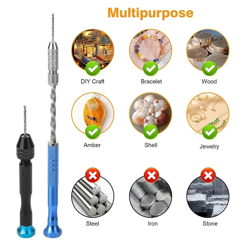 Precision Pin Vise เจาะมือชุด 0.5-3.0 มม.Micro Twist เจาะ Bits สําหรับประกอบอิเล็กทรอนิกส์,ชุดทํา