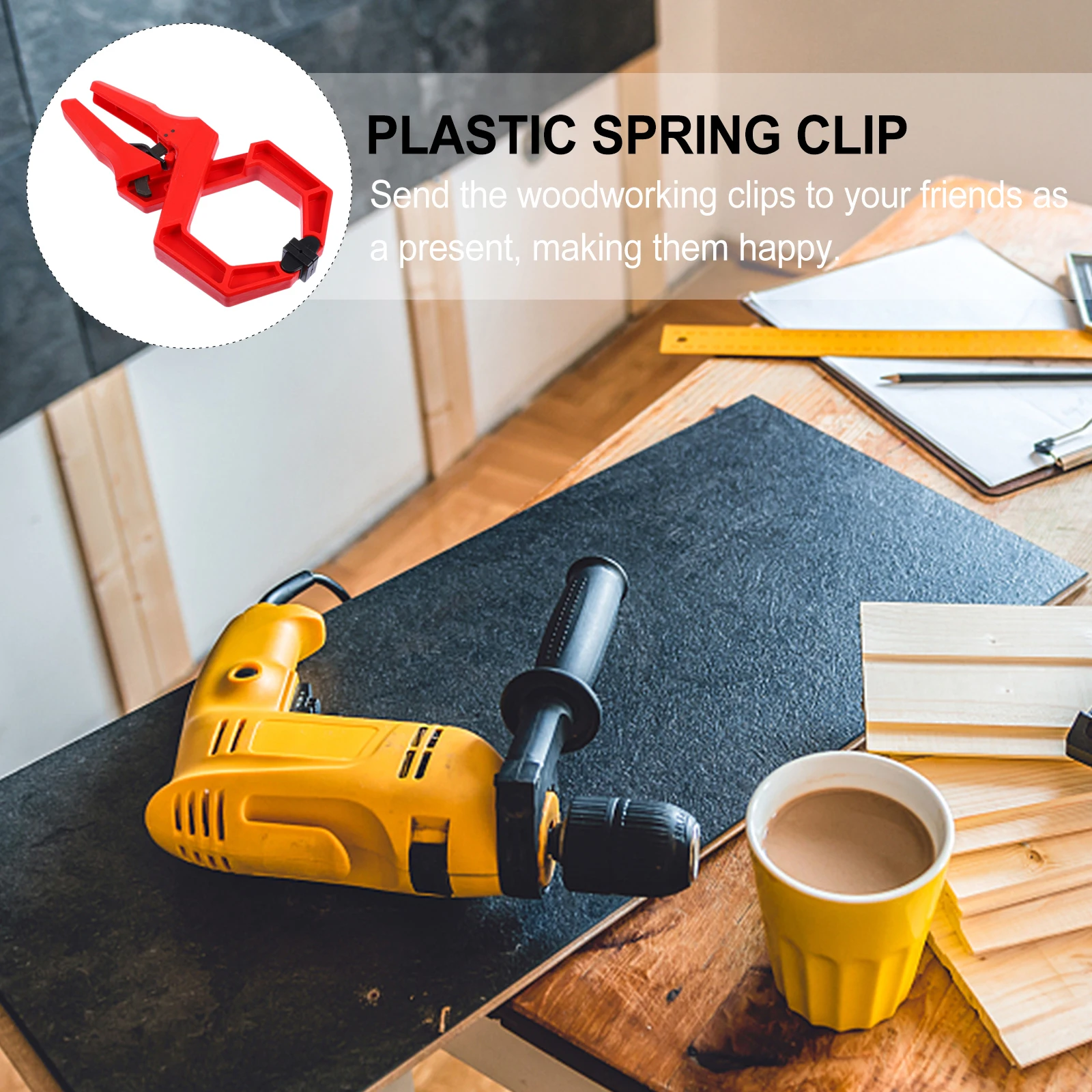 

Ratchet Spring Clip Plastic Woodworking Clamp Lightweight Durable Tool for Fixture Carpentry Clips Suitable Ships Machine Tools