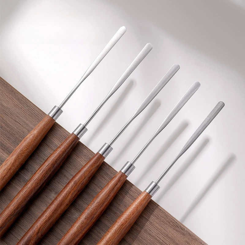 

Non Stick Nail Gel Mixing Spatula Flexible Thin Polish Picker Stick for Stirring Scooping Cleanup Nail Art Accessories