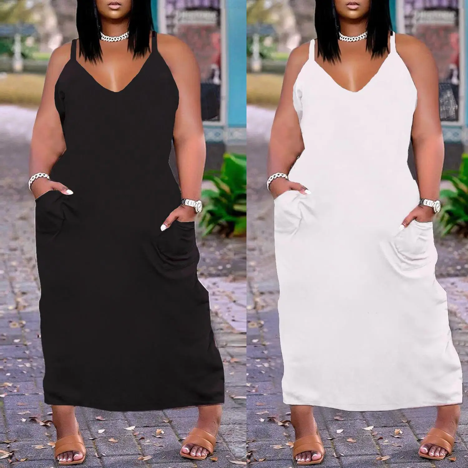

Large Size Midi Dress with Suspenders Long Sleeve Color Winter Fashion Women's Set Three Piece Suit Work Uniform School...