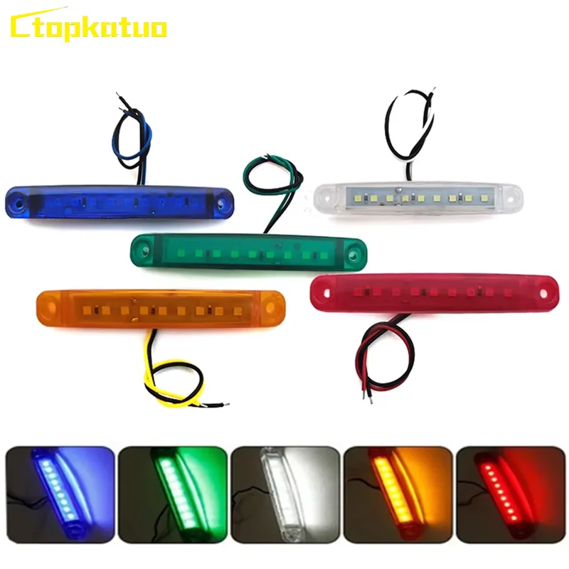

2PCS 9LED Turn Signal Lights Universal LED Indicator Waterproof 12V Lights Trailer Lorry Caravan RV Side Marker Warning Lamp 24V