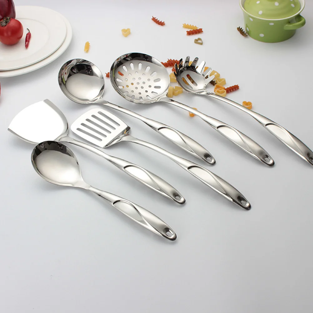 

1Pcs Non Stick Stainless Steel Heat Resistant Cooking Utensil Hollow Handle Spatula Kitchenware Cooking Tools