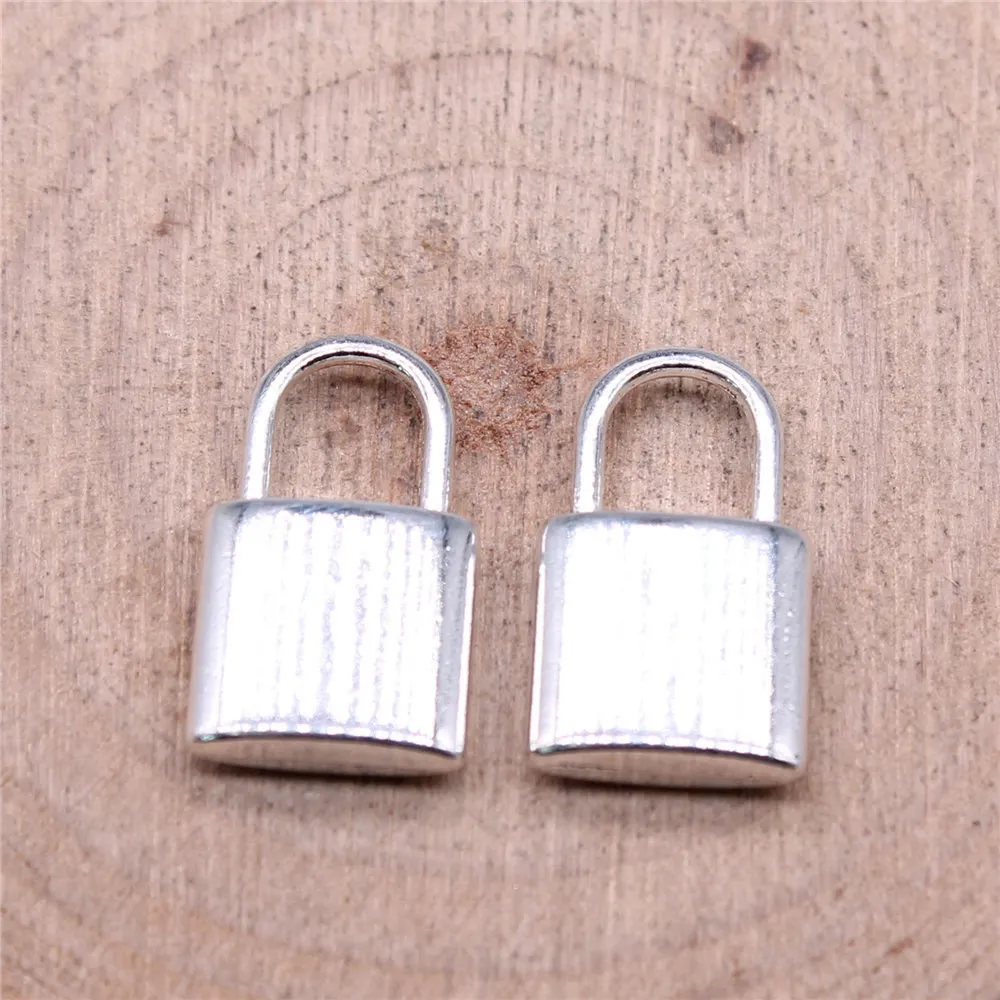 Ornaments Lock Charms Jewelry 18x11mm 10pcs