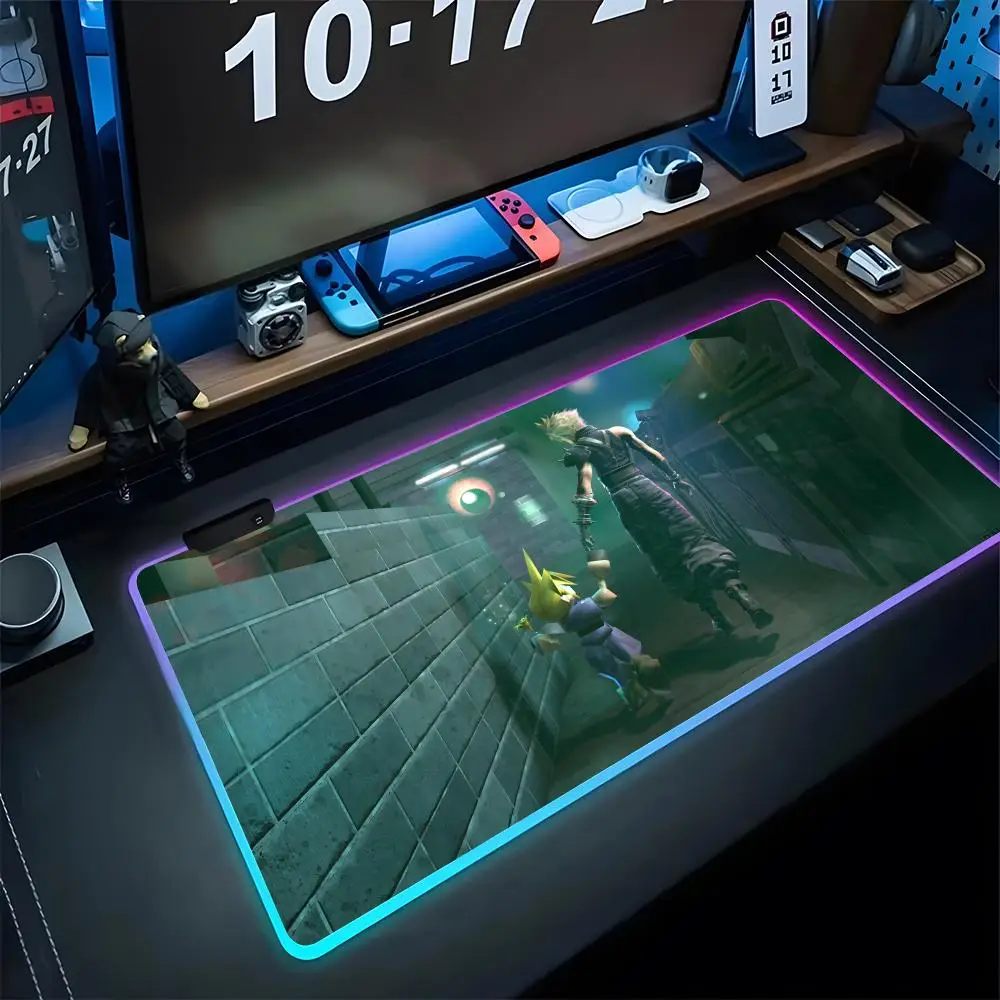 

Final Fantasy 7 Mouse Pad Gaming Simple Rgb Mousepad Backlit Keyboard Gamer Girl Xxl Laptop Mat Table Pads Deskpad