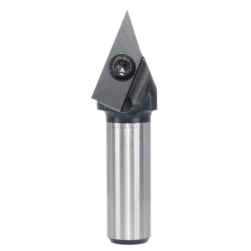 Imagem -03 - V-groove Slotting Router Bit para Carpintaria Gravação 3d Fresas Cnc Insert Shank Chanfrar 45 Graus mm