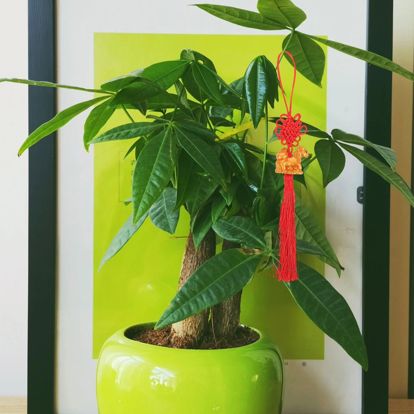 

8Pcs Horse Year Hanging Ornaments Chinese Knot Pendant Tassel Spring Festival Lucky Charm Decoration Wealth Prosperity Home