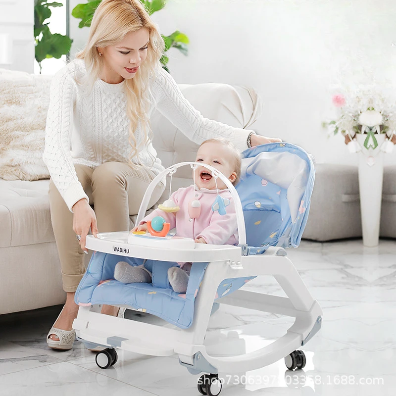 EG174 Baby Soothing Rocking Chair, Recliner Comfort Cradle for 0-36 Months, Multi-Function Baby Rocking Bed