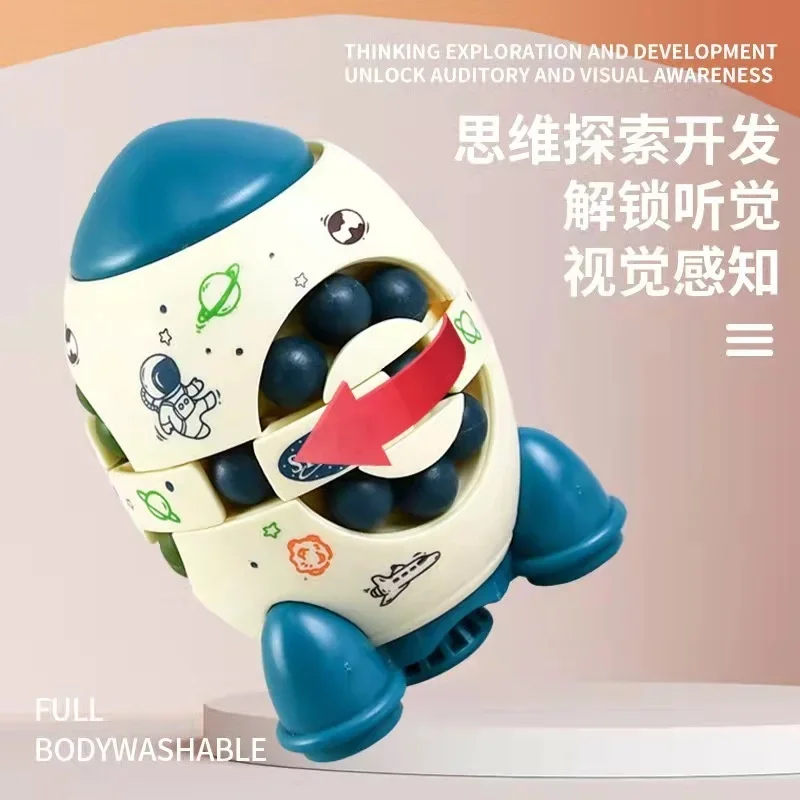 Raket magische bonen magische kubus roterende kleine magische bonen magische kubusplaat intelligente vingertop gyroscooptraining voor kinderen