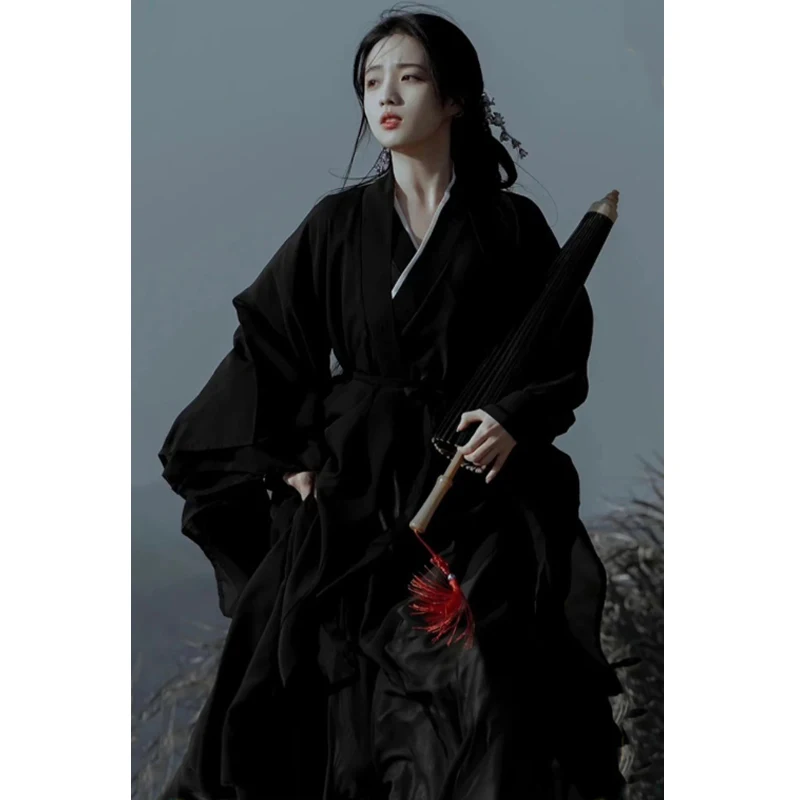 Ancient Fairy Princess Ming Dynasty Modern Hanfu Black Halloween Costumes Adults Women Chinese Style Dress Traditional Clothes