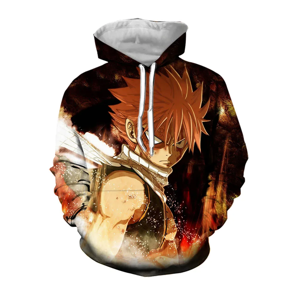 Jumeast Blood Adventure Anime Hoodies For Men Hooded Sweatshirts Fairy Colorful Tail Oversized Hoodie Mens Fashion Winter Coat