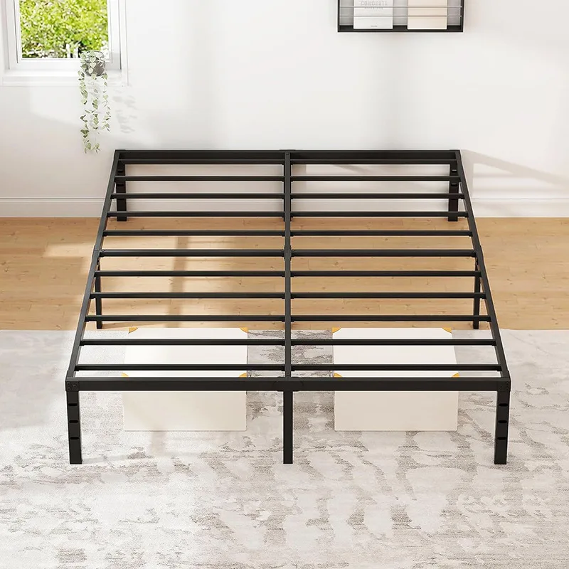 Home carbon steel bed frame bedroom double bed removable platform frame simple large platform wrought iron frame
