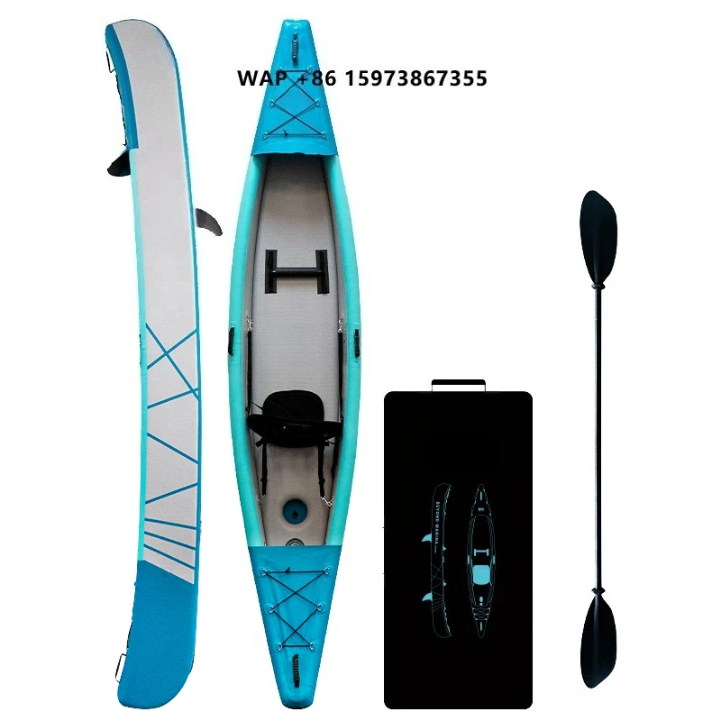 Single Person Folding Inflatable Fishing Kayak Dropstitch Canoe-for Kayaking