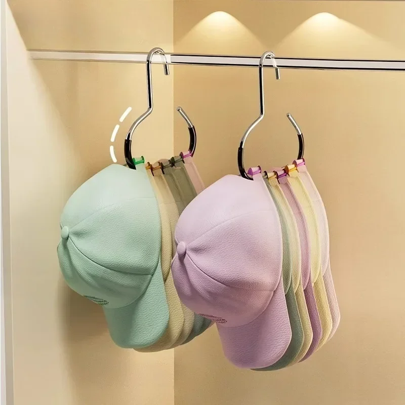 10/1PCS Durable Circle Ring Hat Hanger Non-marking Non-slip Hat Storage Hook Scarf Towel Tie Hanging Rack Coat Hooks