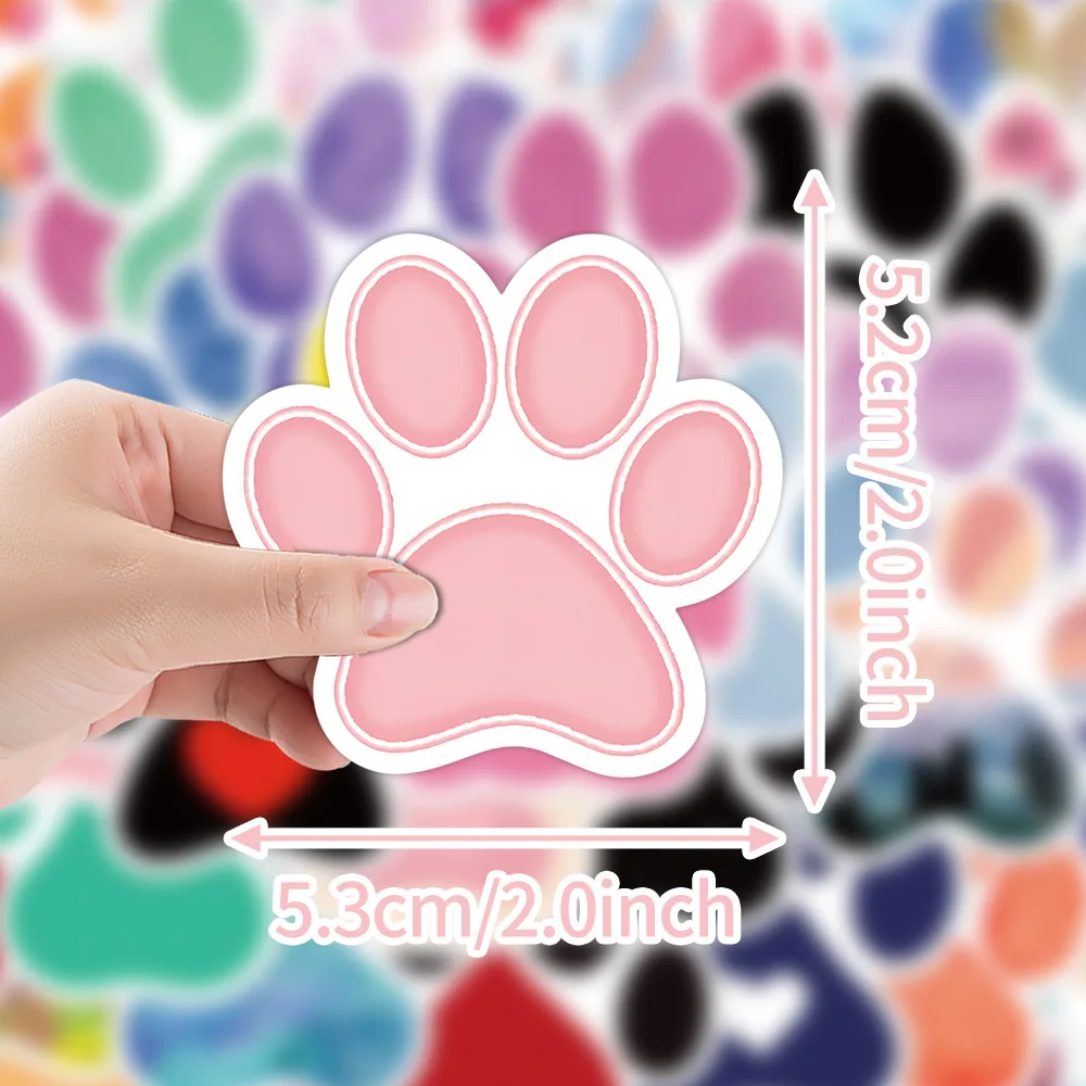 10/30/50PCS Cute Cartoon Paw Graffiti Sticker Decorative Water Cup Luggage Laptop Scrapbook Phone Case Waterproof Decal Toy