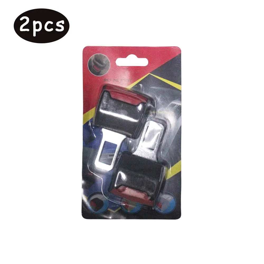 2 PCS Car Seat Belt Clip Extender Safety Seatbelt Lock Buckle Plug Thick Insert Socket Extender Safety Buckle