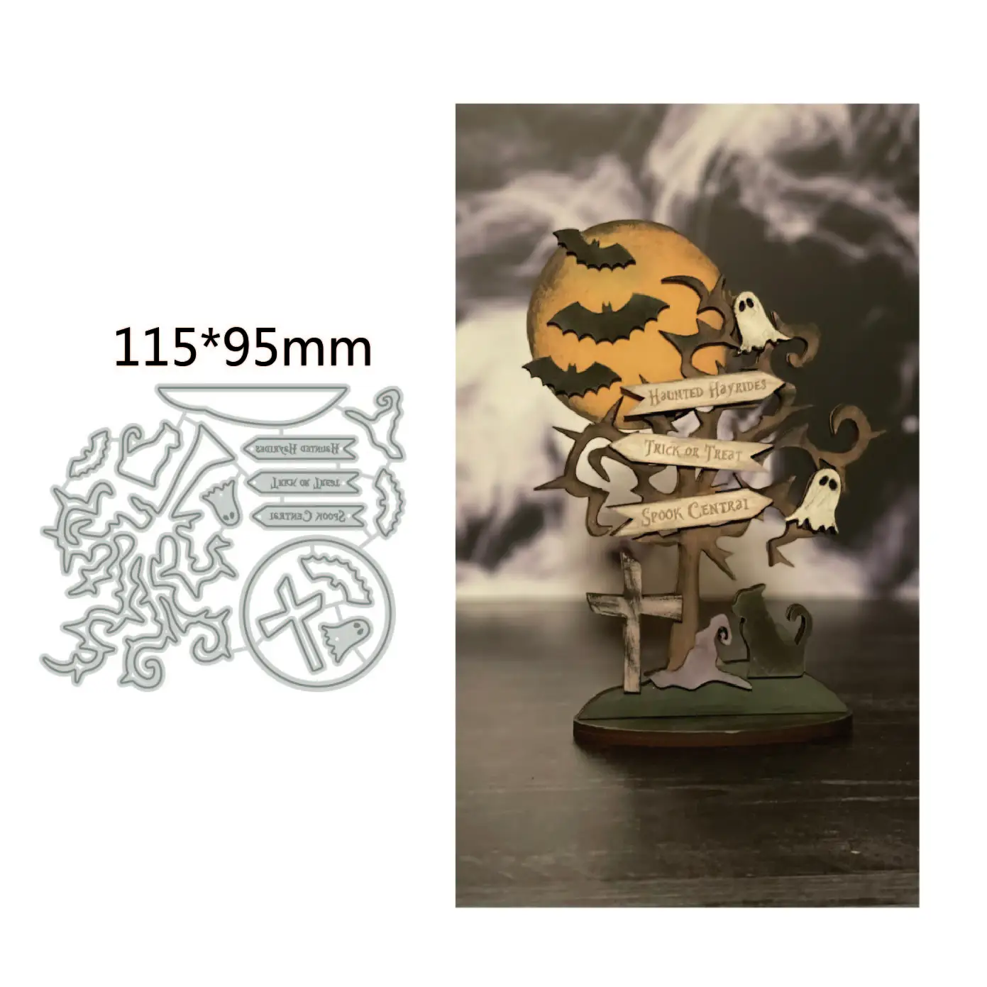 2024 Nowe metalowe matryce do wycinania Halloween Ghost Witch Broom Skull Scrapbooking Emboss Clipbook Template Greeting Card handmad Dies