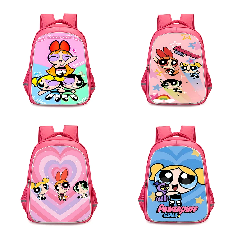 Child Cute Anime Powerpuffs Girlss Backpacks Girls Student Birthday Gift School Bags Camping Durable Rucksack