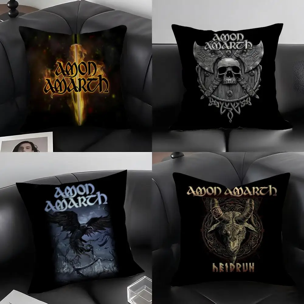 A-Amon AmarthH Band Cushion Cover Pillowcase Ultra Soft Skin Friendly Fabric Cloud Like Comfort & Concealed Zipper