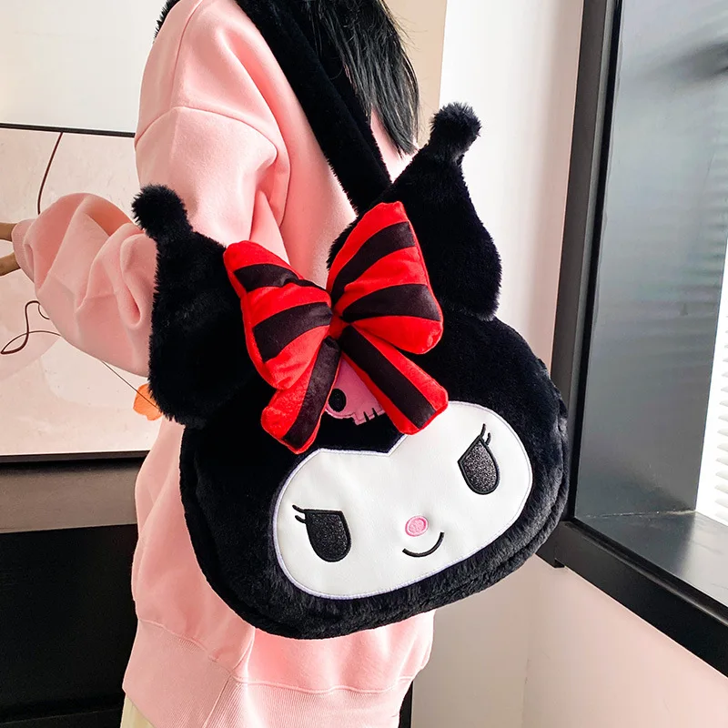 

Женский Плюшевый Рюкзак Hello Kitty kuromi, модный мультяшный 3D мини-рюкзак, вместительная игрушка, милый школьный ранец для мамы и ребенка