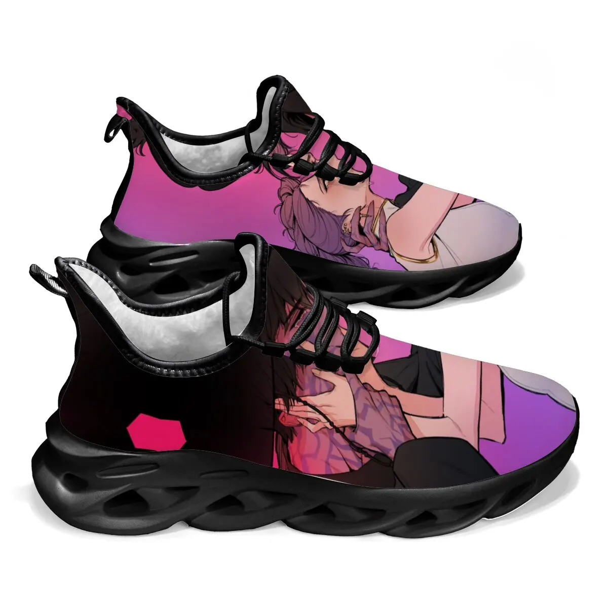 

New Parent-child Flat-bottom Low-top Witch Hunt Team Animated Virtual Character Cartoon Design Lace-up Casual Sports Shoes