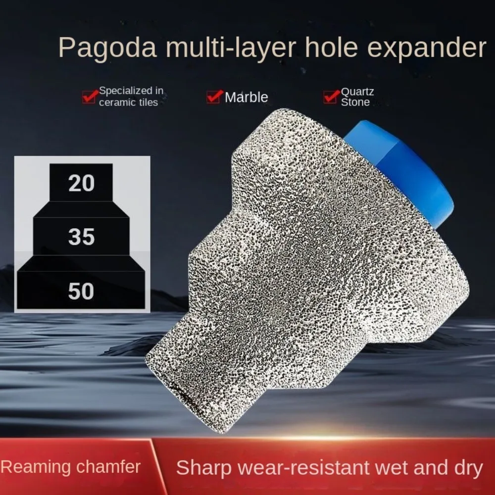 

Straight Flute Step Drill Bit Hole Cutter 20-35-50mm Tiles Marble Chamfer Bits Efficient Cutting M10 Hole Opener Drilling Bit