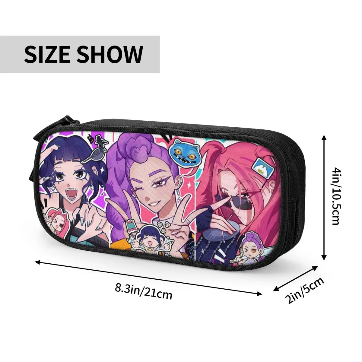 لطيف HUNTRIX مقلمة Kpop شيطان الصيادين قلم رصاص الحقيبة صندوق القلم للطلاب سعة كبيرة حقيبة الطلاب الهدايا المدرسية القرطاسية