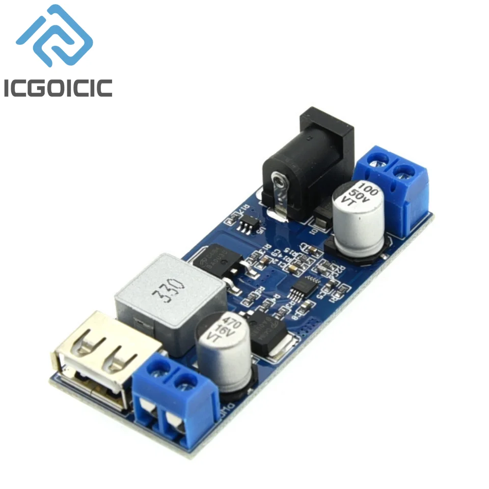 Moduł zasilacza DC 5A Step Down Buck 24 V/12 V do 5 V Płytka konwertera PCB XY-3606